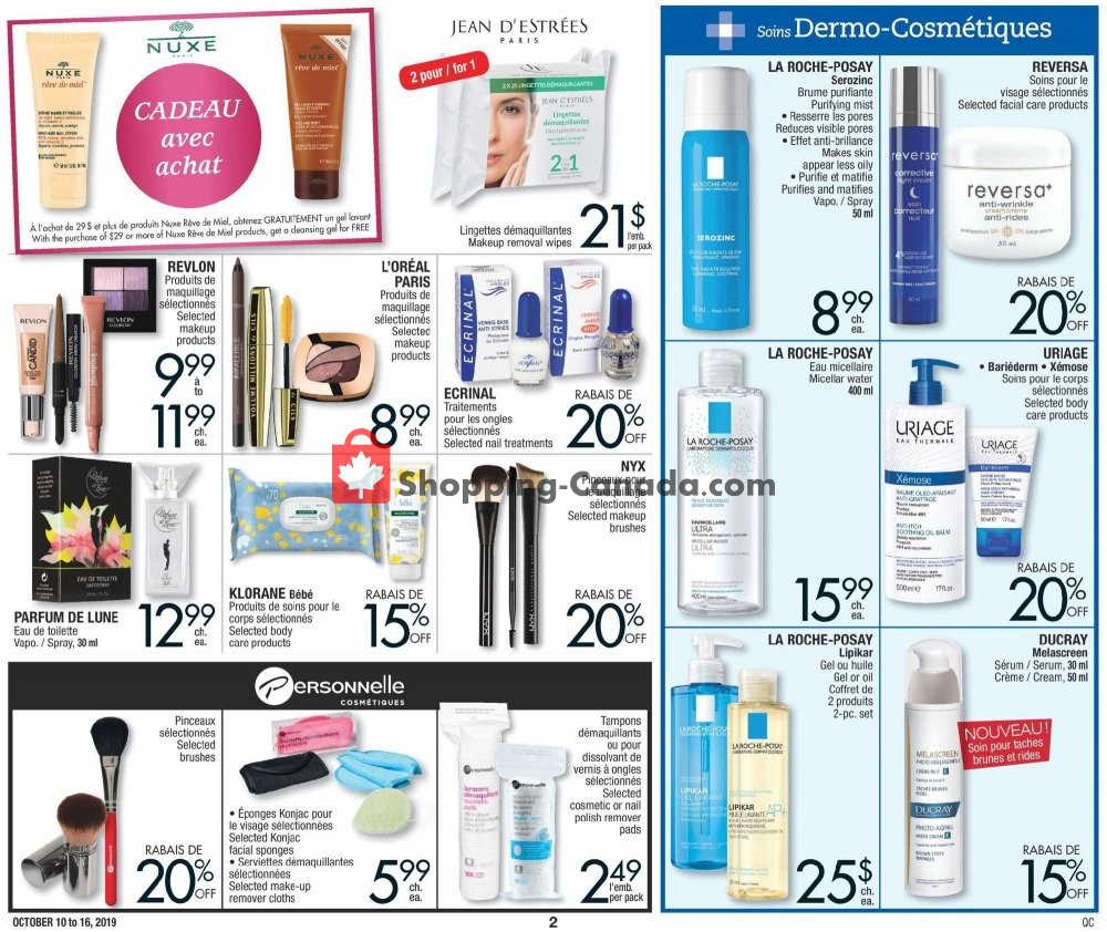 Jean Coutu Pharmacy flyer from Thursday October 10, 2019 to Wednesday October 16, 2019 - page 2