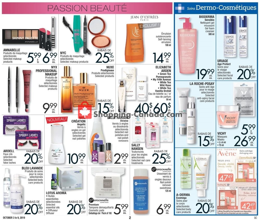Jean Coutu Pharmacy flyer from Thursday October 3, 2019 to Wednesday October 9, 2019 - page 2