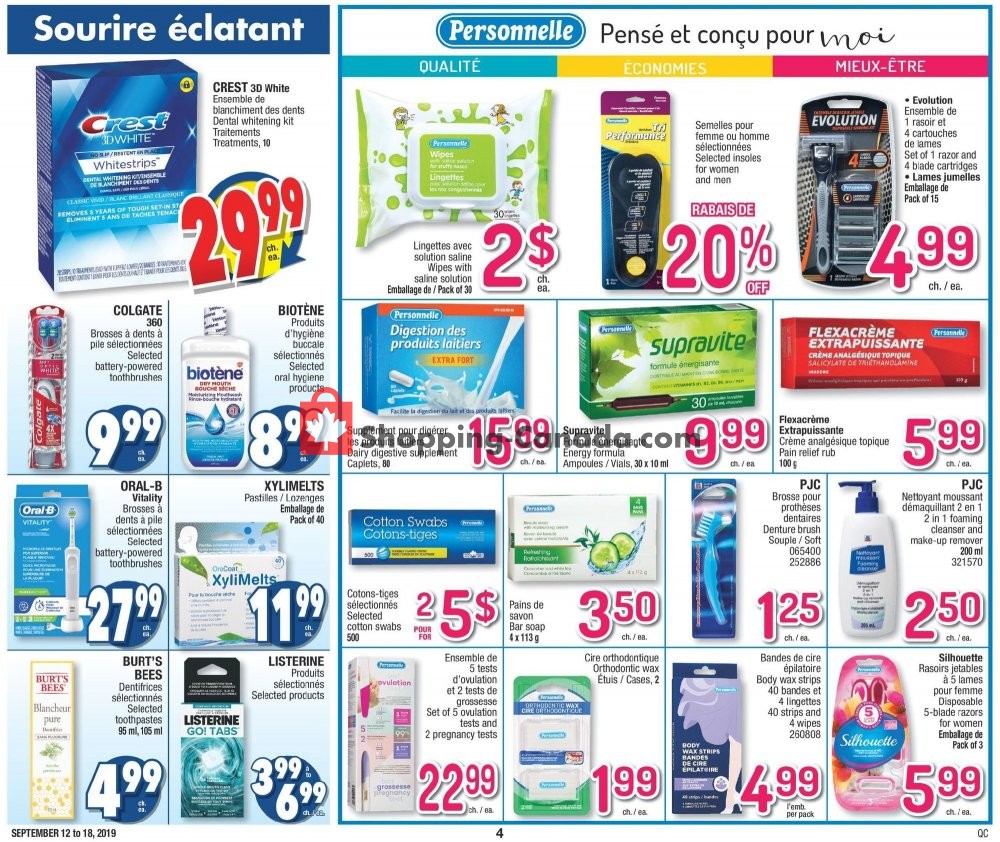 Jean Coutu Pharmacy flyer from Thursday September 12, 2019 to Wednesday September 18, 2019 - page 4