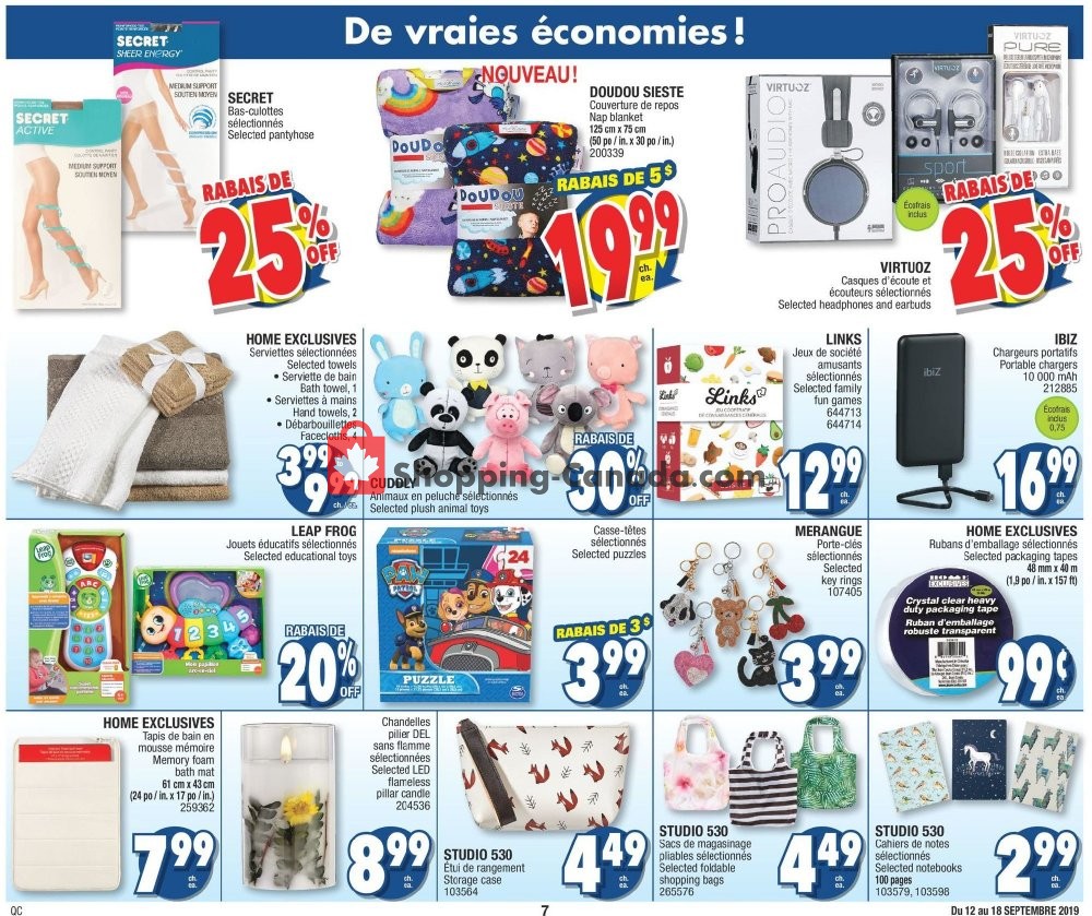 Jean Coutu Pharmacy flyer from Thursday September 12, 2019 to Wednesday September 18, 2019 - page 7
