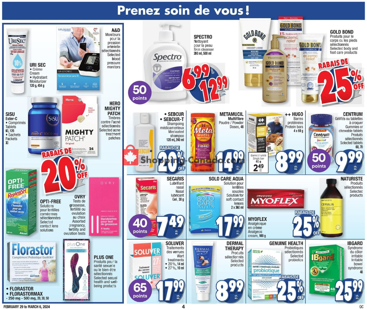 Jean Coutu Pharmacy flyer from Thursday February 29, 2024 to Wednesday March 6, 2024 - page 4