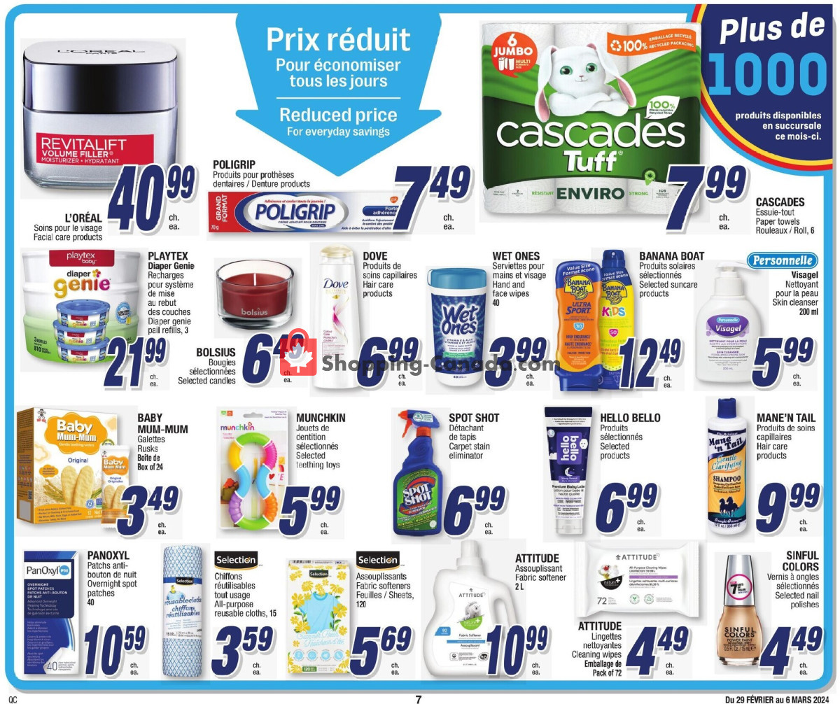 Jean Coutu Pharmacy flyer from Thursday February 29, 2024 to Wednesday March 6, 2024 - page 7