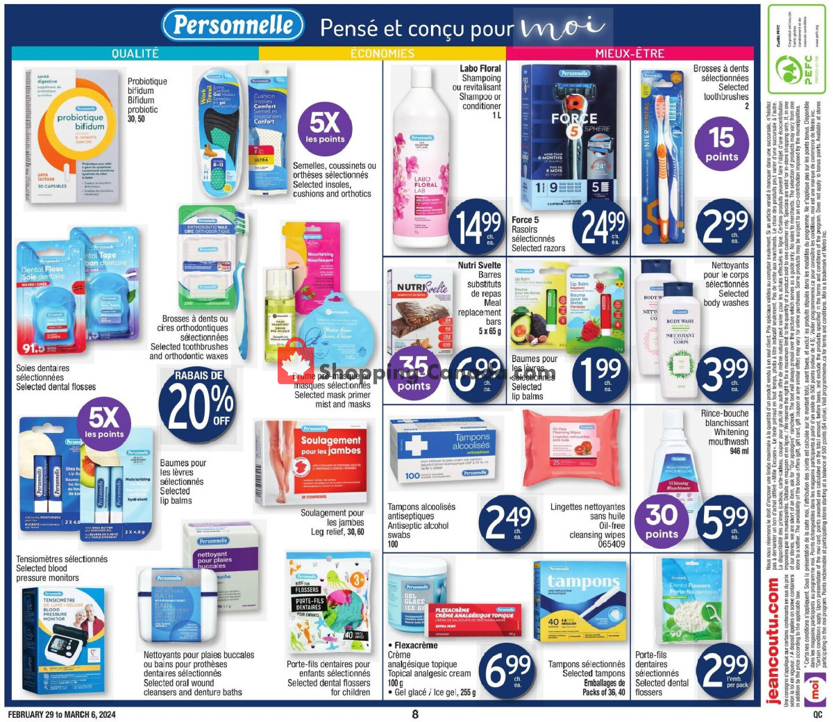 Jean Coutu Pharmacy flyer from Thursday February 29, 2024 to Wednesday March 6, 2024 - page 8