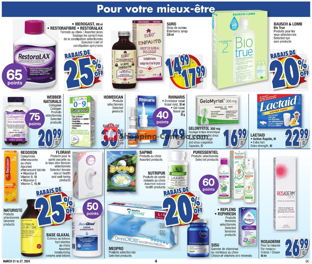 Jean Coutu Pharmacy flyer from Thursday March 21, 2024 to Wednesday March 27, 2024 - page 4
