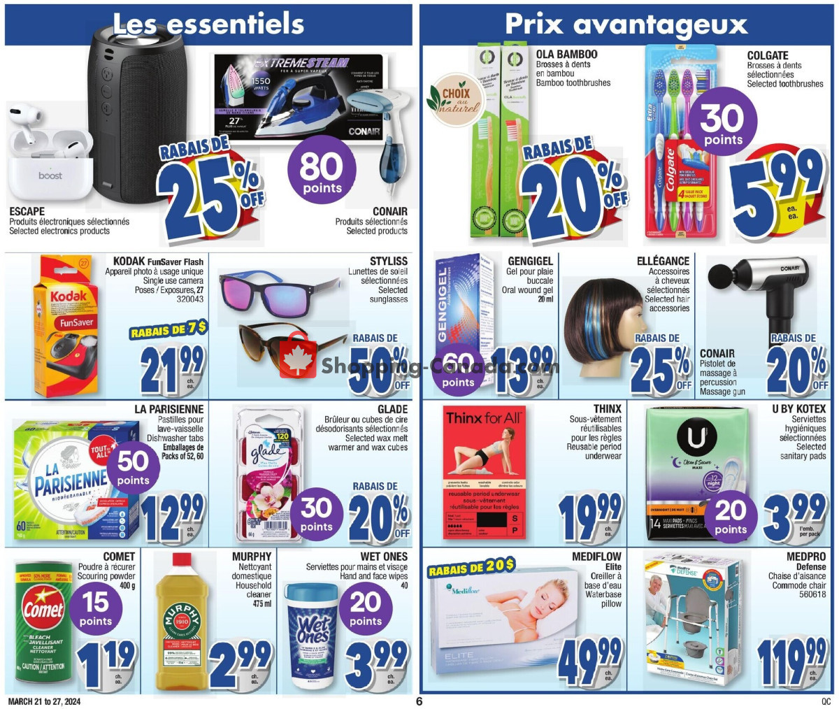 Jean Coutu Pharmacy flyer from Thursday March 21, 2024 to Wednesday March 27, 2024 - page 6