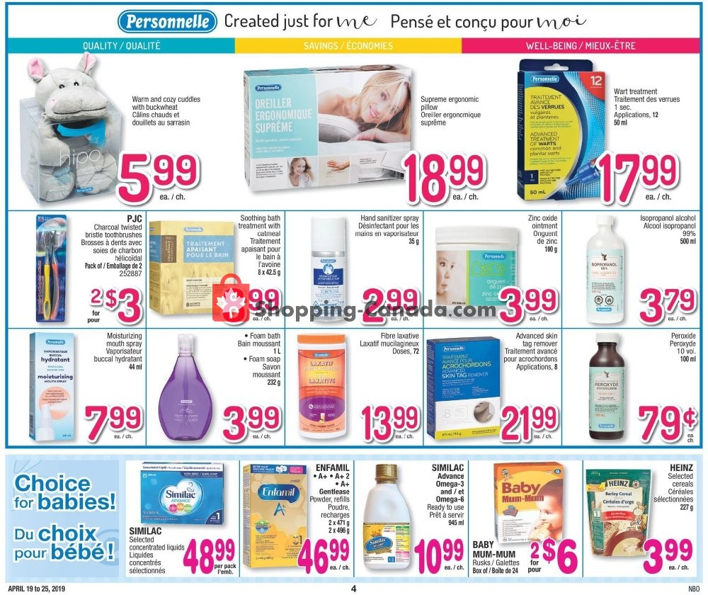 Jean Coutu Pharmacy flyer from Friday April 19, 2019 to Thursday April 25, 2019 - page 4