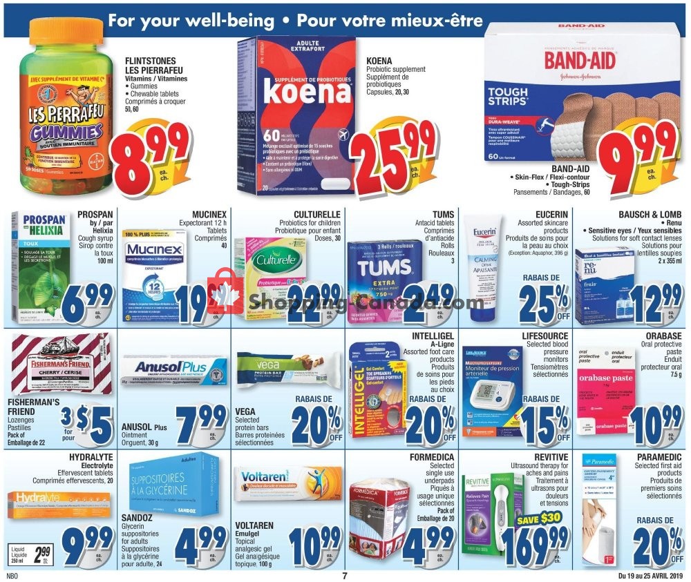 Jean Coutu Pharmacy flyer from Friday April 19, 2019 to Thursday April 25, 2019 - page 7