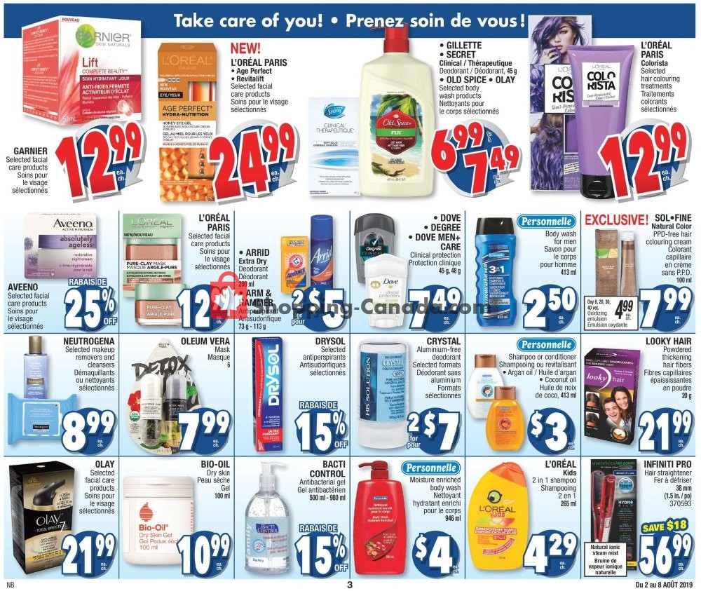 Jean Coutu Pharmacy flyer from Friday August 2, 2019 to Thursday August 8, 2019 - page 3