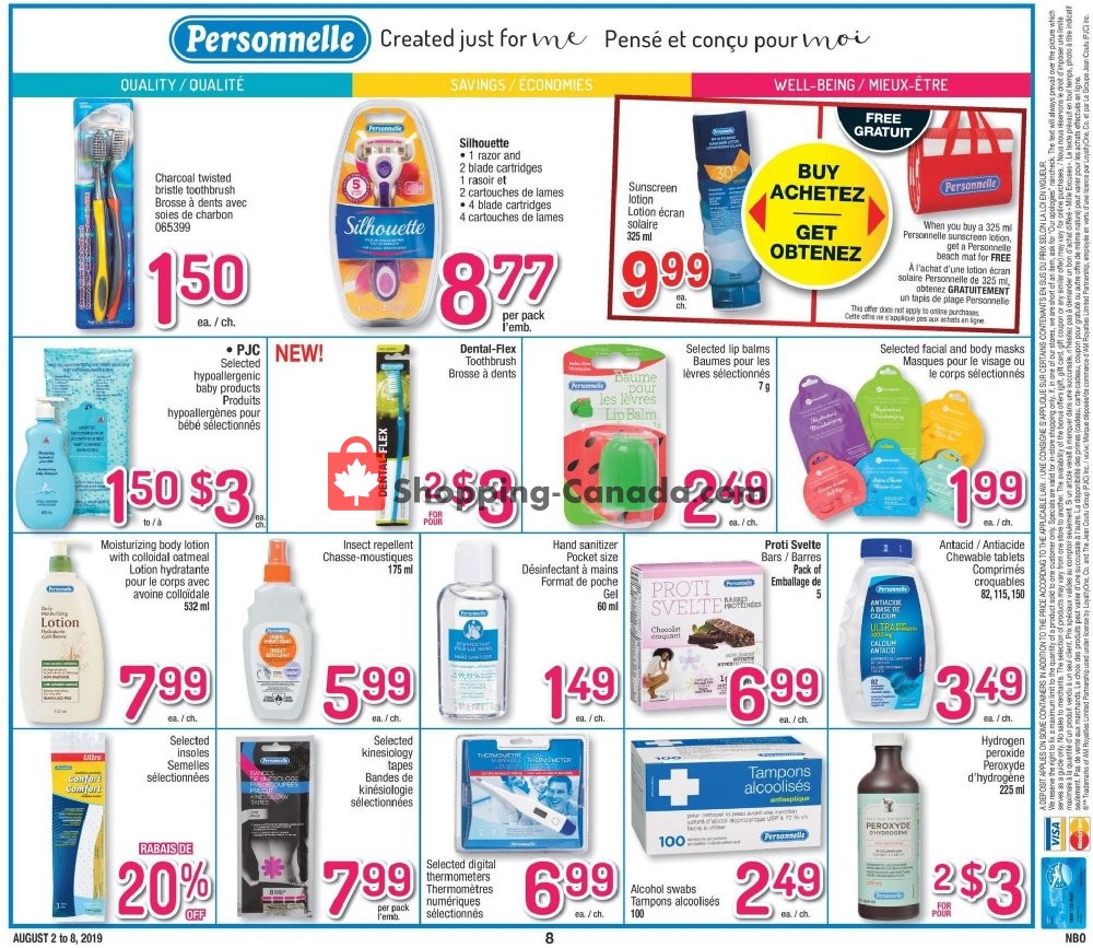 Jean Coutu Pharmacy flyer from Friday August 2, 2019 to Thursday August 8, 2019 - page 8