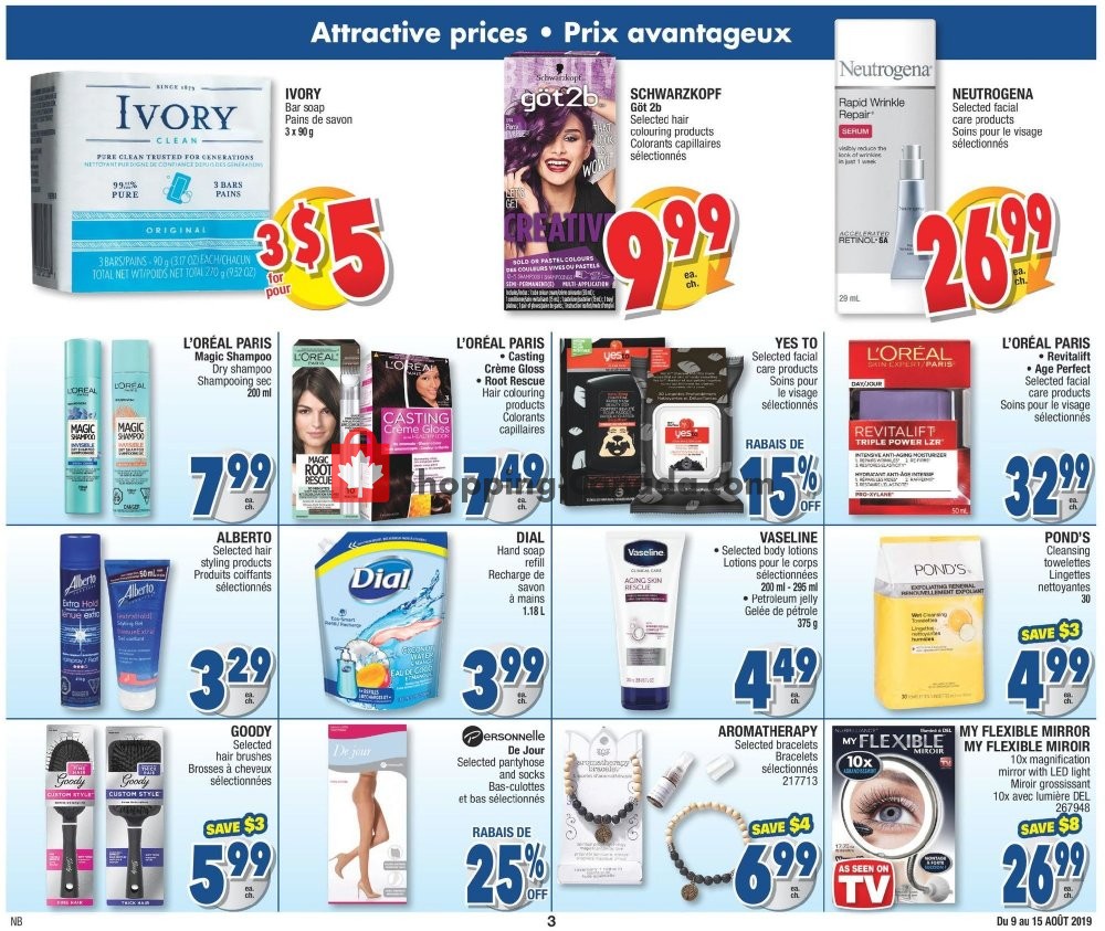 Jean Coutu Pharmacy flyer from Friday August 9, 2019 to Thursday August 15, 2019 - page 3