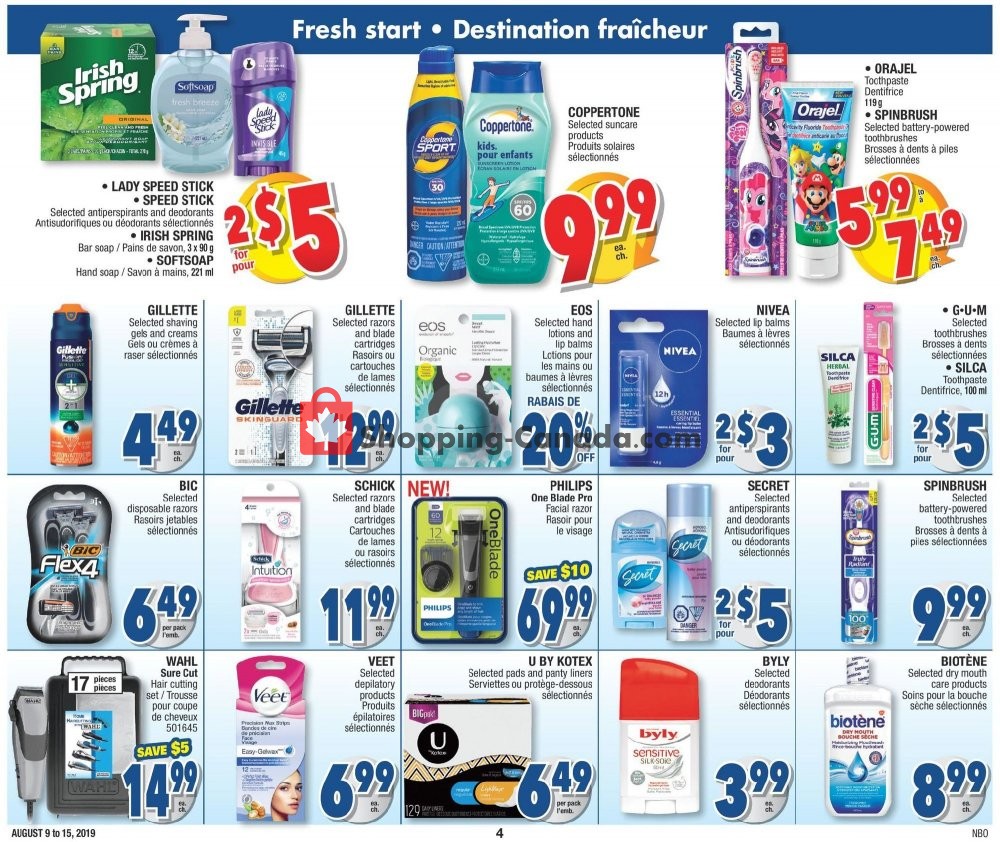 Jean Coutu Pharmacy flyer from Friday August 9, 2019 to Thursday August 15, 2019 - page 4