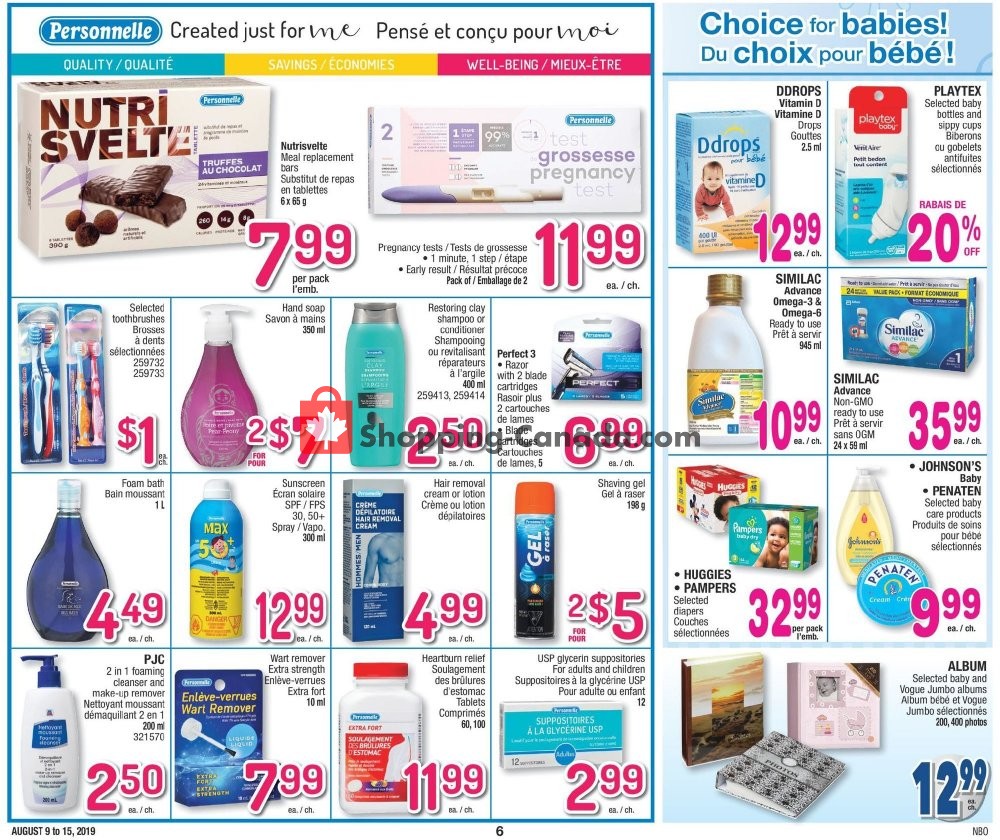 Jean Coutu Pharmacy flyer from Friday August 9, 2019 to Thursday August 15, 2019 - page 6