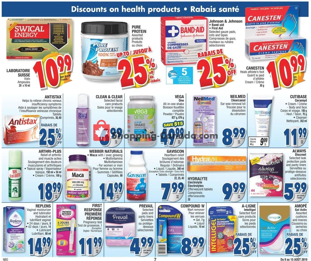 Jean Coutu Pharmacy flyer from Friday August 9, 2019 to Thursday August 15, 2019 - page 7