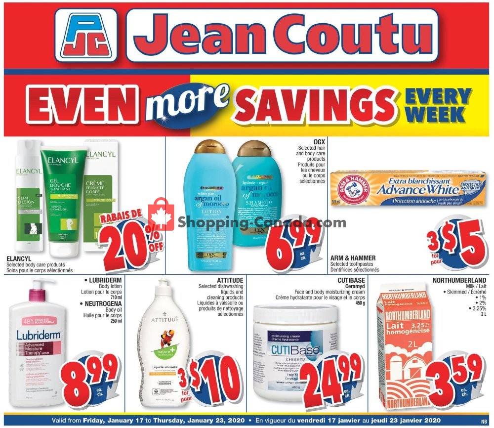 Jean Coutu Pharmacy flyer from Friday January 17, 2020 to Thursday January 23, 2020 - page 1