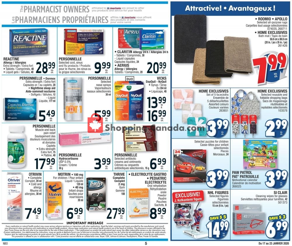 Jean Coutu Pharmacy flyer from Friday January 17, 2020 to Thursday January 23, 2020 - page 5