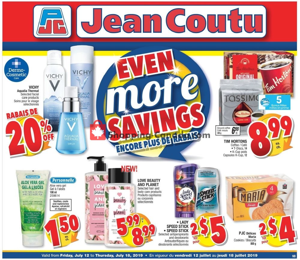 Jean Coutu Pharmacy flyer from Friday July 12, 2019 to Thursday July 18, 2019 - page 1