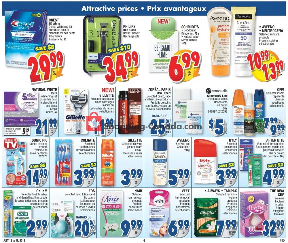 Jean Coutu Pharmacy flyer from Friday July 12, 2019 to Thursday July 18, 2019 - page 4
