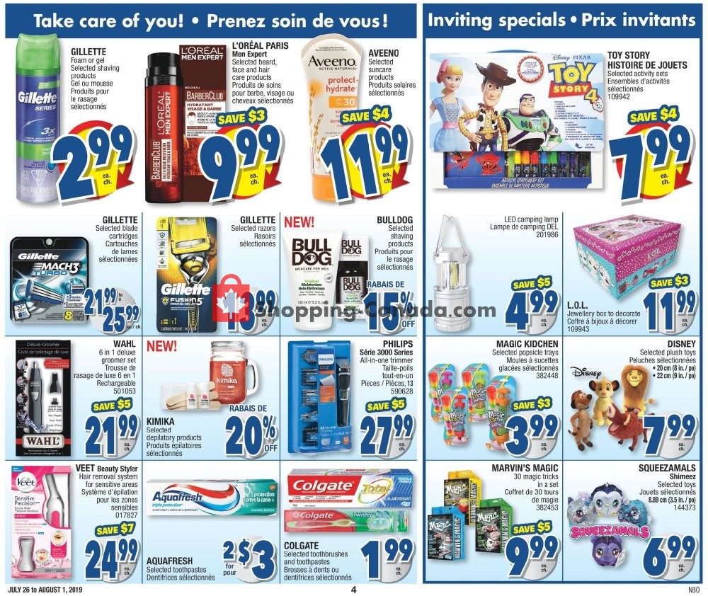 Jean Coutu Pharmacy flyer from Friday July 26, 2019 to Thursday August 1, 2019 - page 4