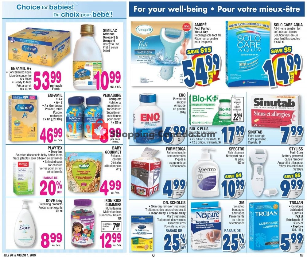 Jean Coutu Pharmacy flyer from Friday July 26, 2019 to Thursday August 1, 2019 - page 6
