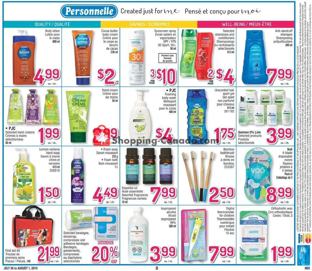 Jean Coutu Pharmacy flyer from Friday July 26, 2019 to Thursday August 1, 2019 - page 8