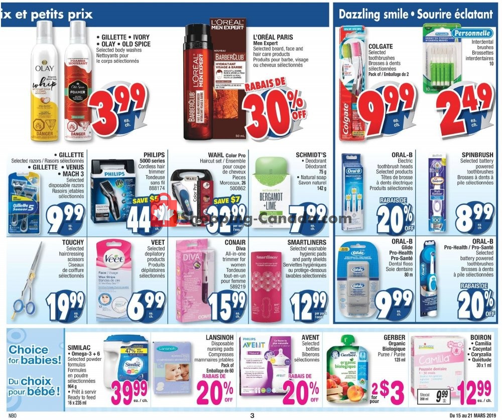 Jean Coutu Pharmacy flyer from Friday March 15, 2019 to Thursday March 21, 2019 - page 3