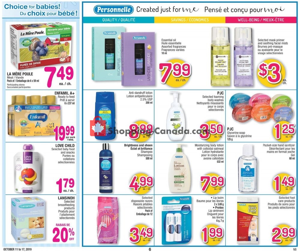 Jean Coutu Pharmacy flyer from Friday October 11, 2019 to Thursday October 17, 2019 - page 6