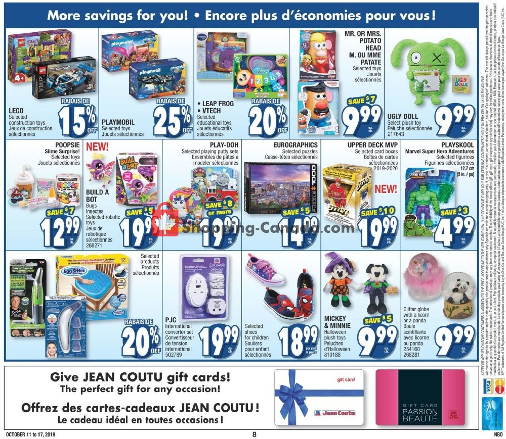 Jean Coutu Pharmacy flyer from Friday October 11, 2019 to Thursday October 17, 2019 - page 8