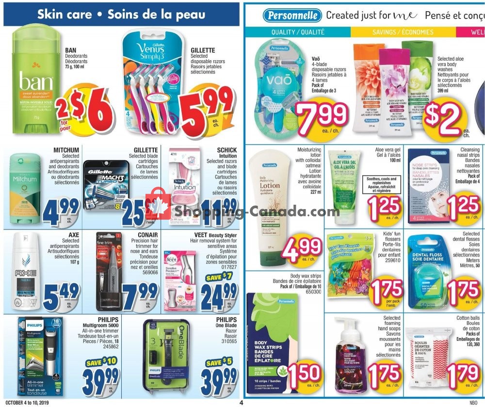 Jean Coutu Pharmacy flyer from Friday October 4, 2019 to Thursday October 10, 2019 - page 4