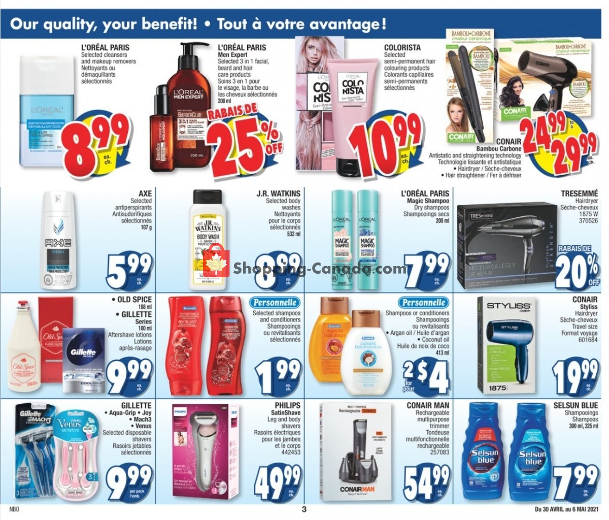 Jean Coutu Pharmacy flyer from Friday April 30, 2021 to Thursday May 6, 2021 - page 3