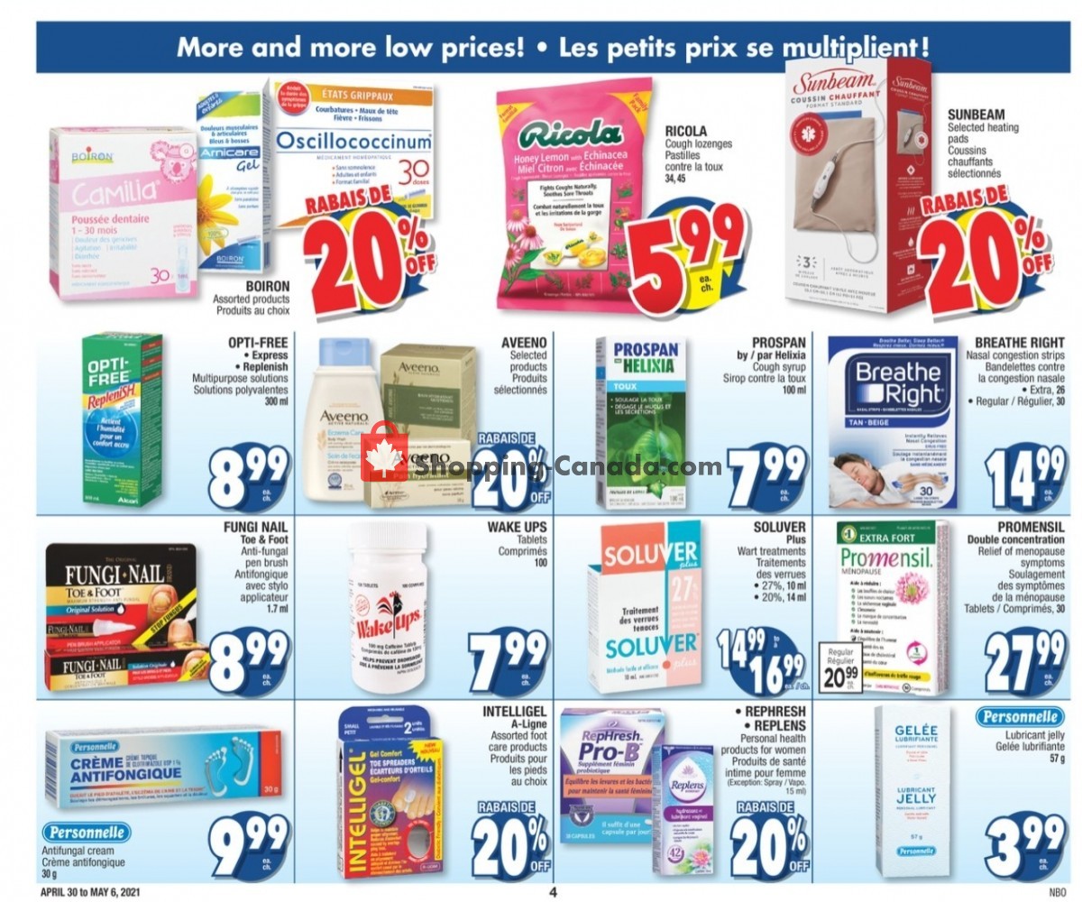Jean Coutu Pharmacy flyer from Friday April 30, 2021 to Thursday May 6, 2021 - page 4
