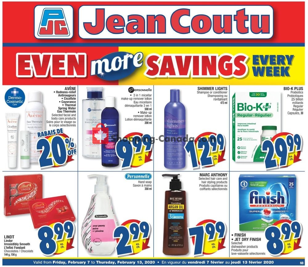 Jean Coutu Pharmacy flyer from Friday February 7, 2020 to Thursday February 13, 2020 - page 1