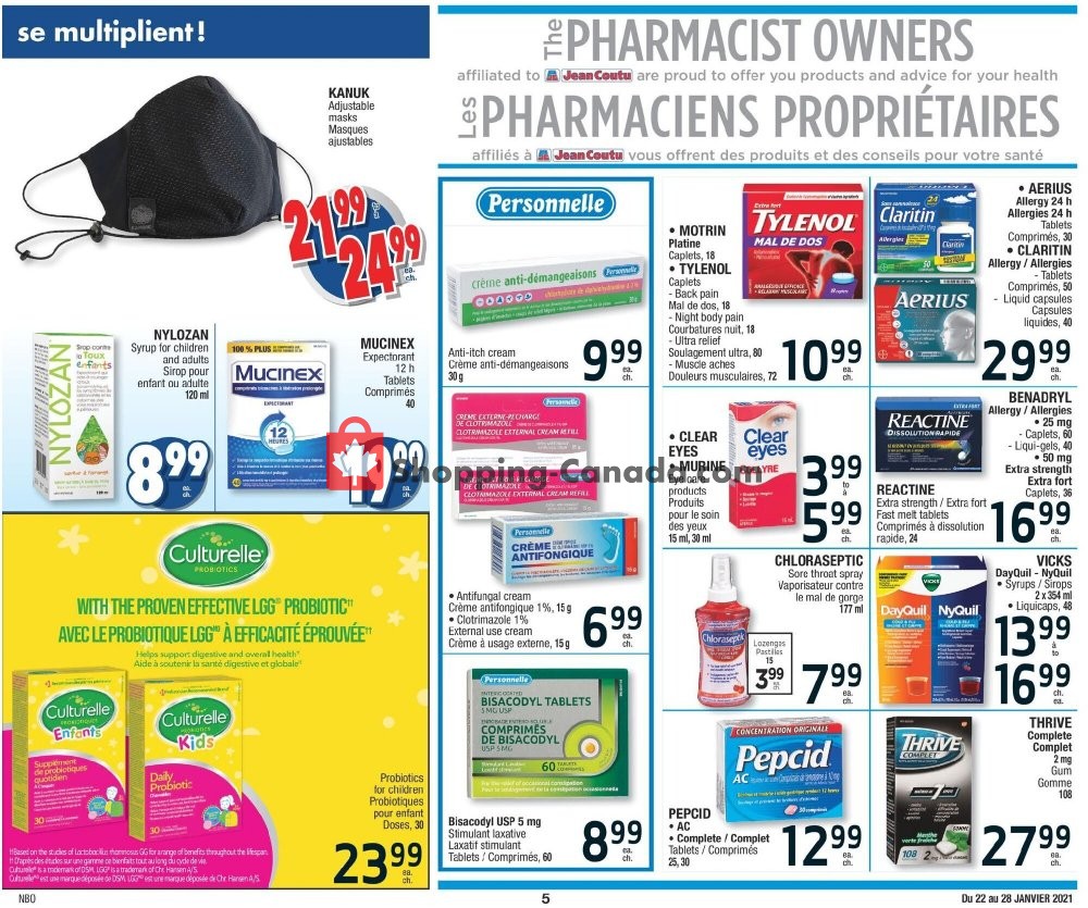 Jean Coutu Pharmacy flyer from Friday January 22, 2021 to Thursday January 28, 2021 - page 5