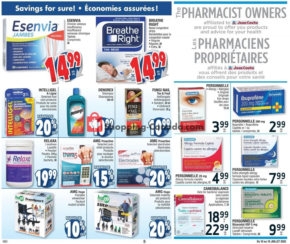 Jean Coutu Pharmacy flyer from Friday July 10, 2020 to Thursday July 16, 2020 - page 5
