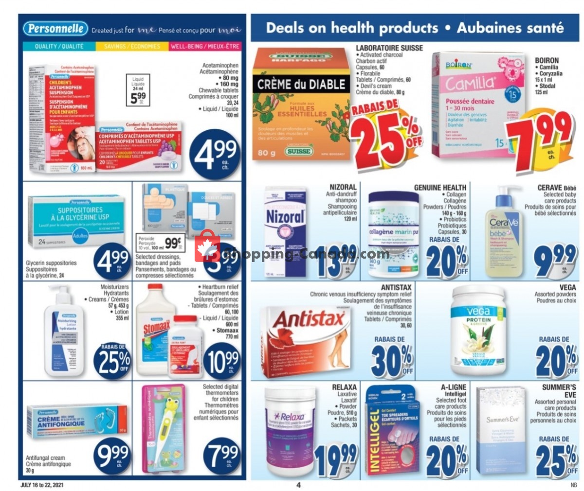 Jean Coutu Pharmacy flyer from Friday July 16, 2021 to Thursday July 22, 2021 - page 4