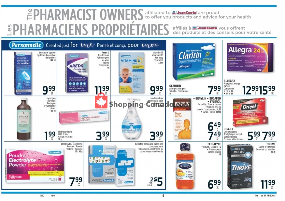 Jean Coutu Pharmacy flyer from Friday June 11, 2021 to Thursday June 17, 2021 - page 5