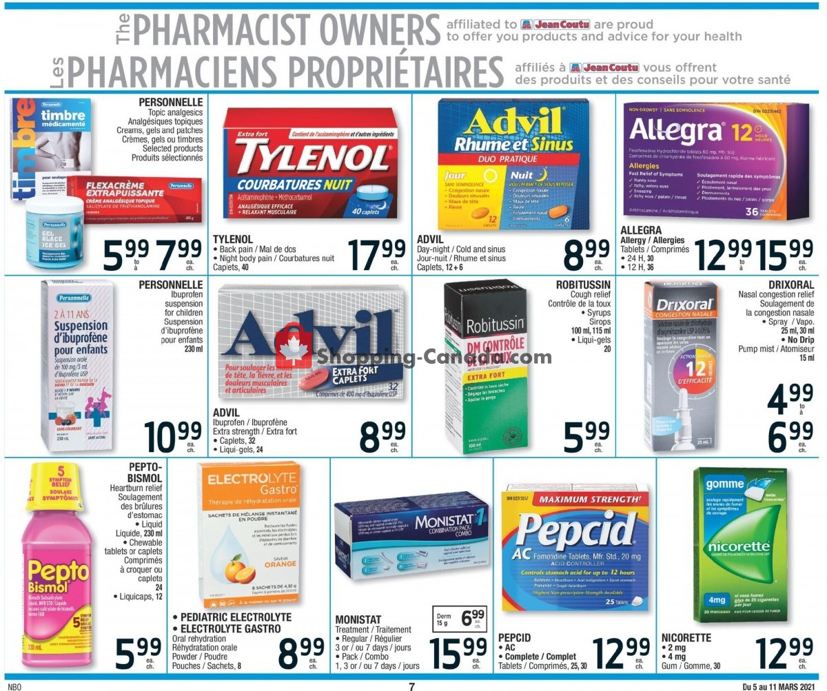 Jean Coutu Pharmacy flyer from Friday March 5, 2021 to Thursday March 11, 2021 - page 7