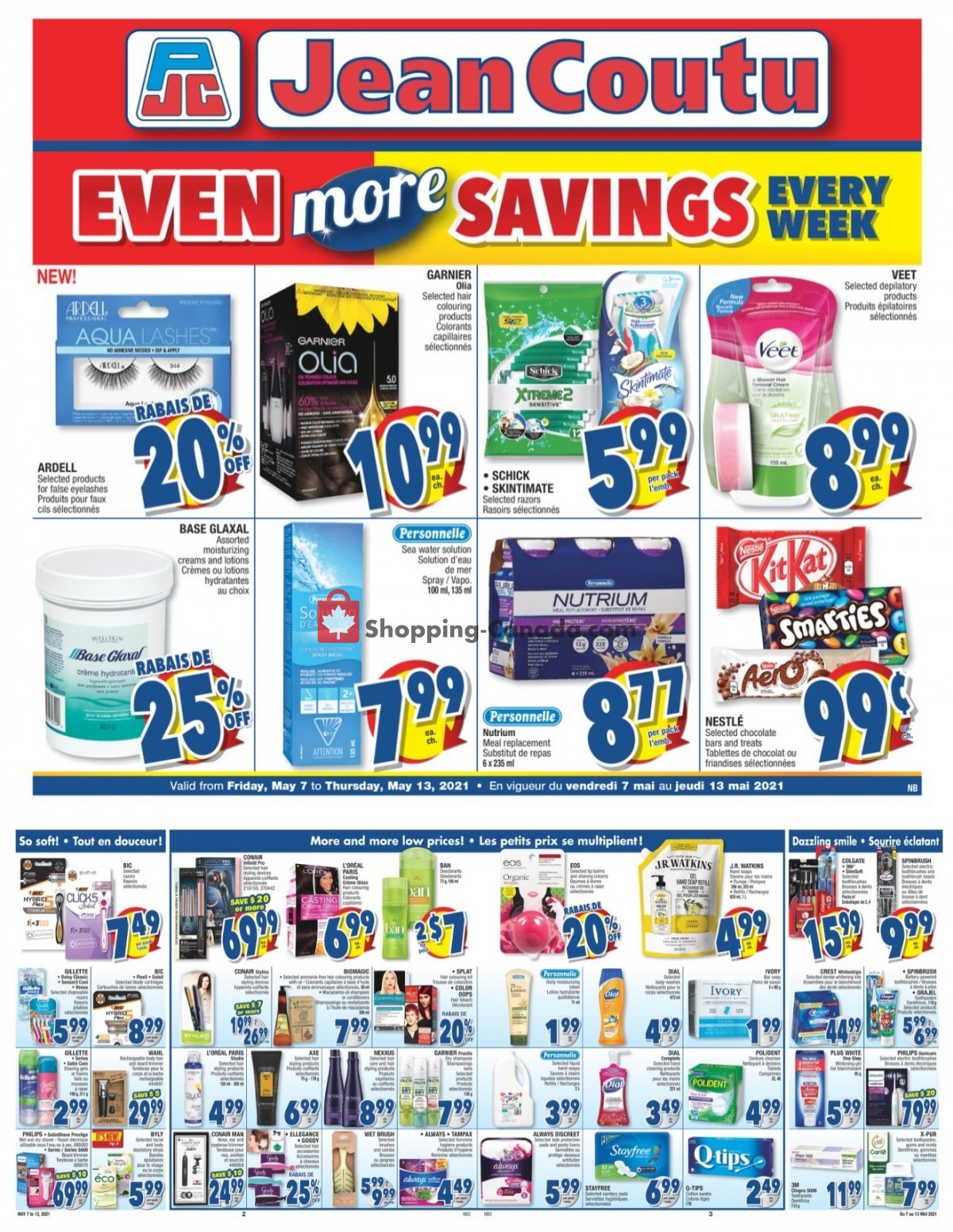 Jean Coutu Pharmacy flyer from Friday May 7, 2021 to Thursday May 13, 2021 - page 1