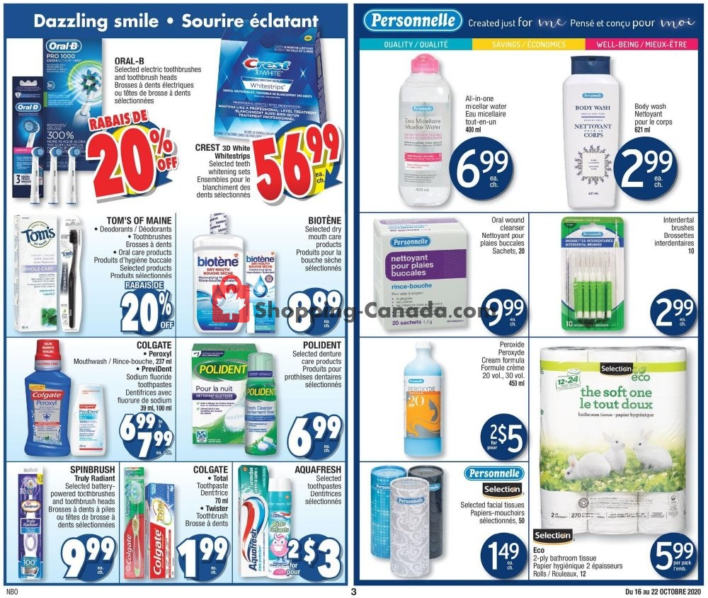 Jean Coutu Pharmacy flyer from Friday October 16, 2020 to Thursday October 22, 2020 - page 3