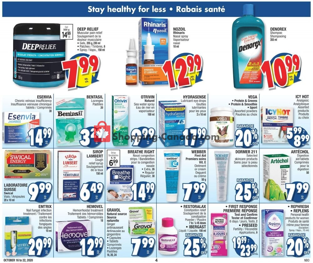 Jean Coutu Pharmacy flyer from Friday October 16, 2020 to Thursday October 22, 2020 - page 4