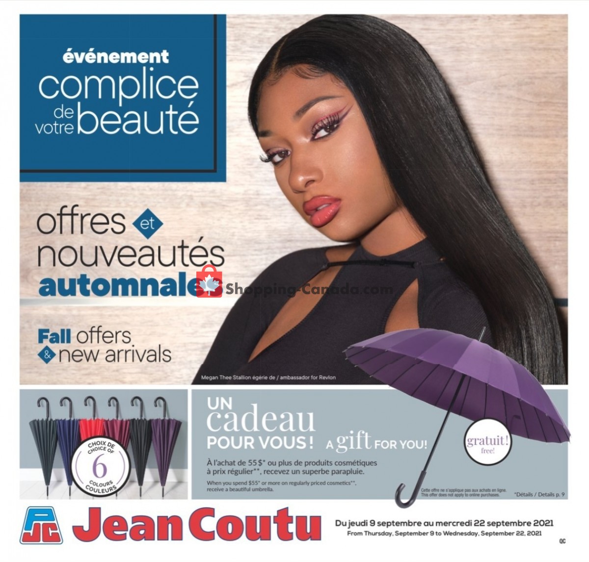 Jean Coutu Pharmacy flyer from Thursday September 9, 2021 to Wednesday September 22, 2021 - page 1