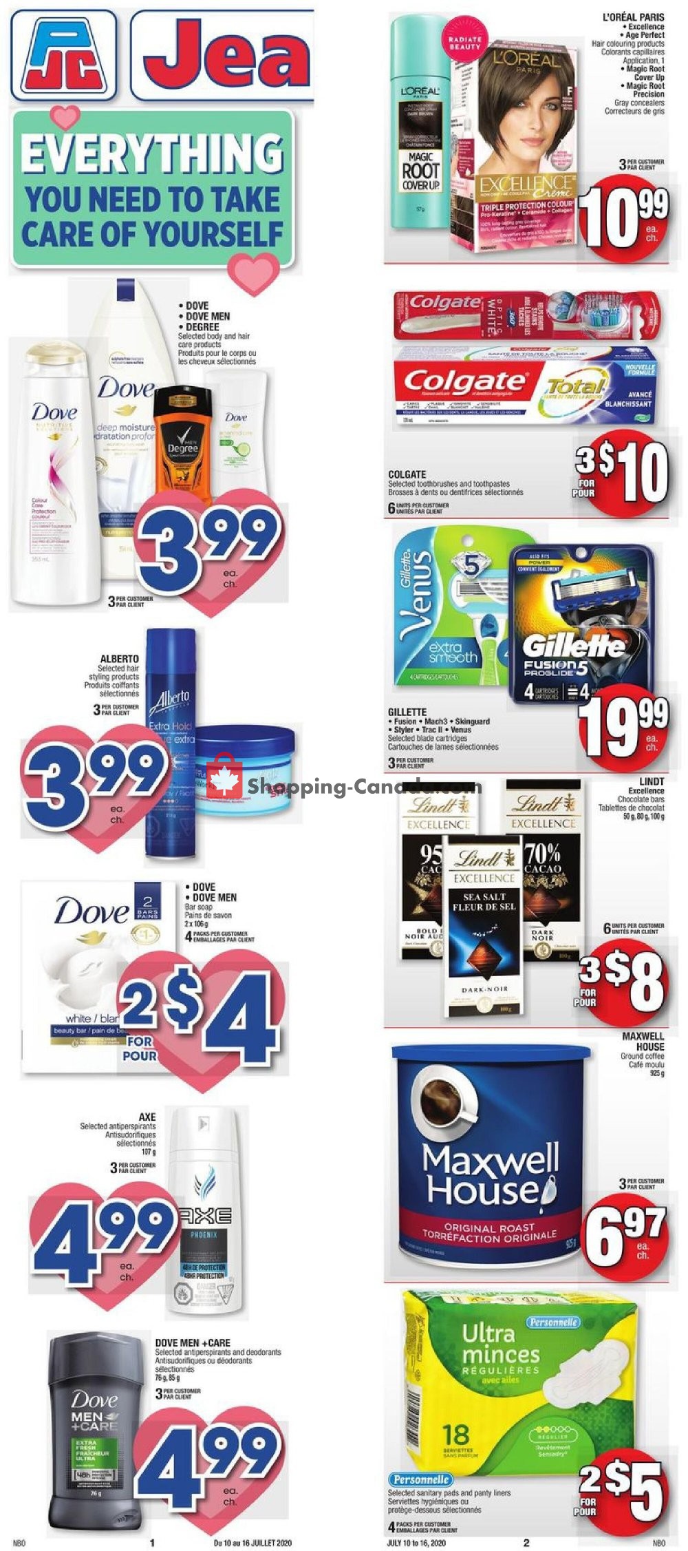 Jean Coutu Pharmacy flyer from Friday July 10, 2020 to Thursday July 16, 2020 - page 1