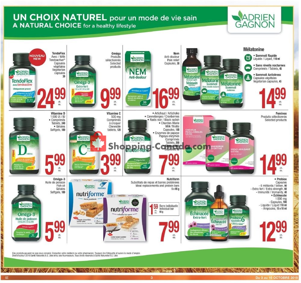 Jean Coutu Pharmacy flyer from Thursday October 3, 2019 to Wednesday October 16, 2019 - page 3
