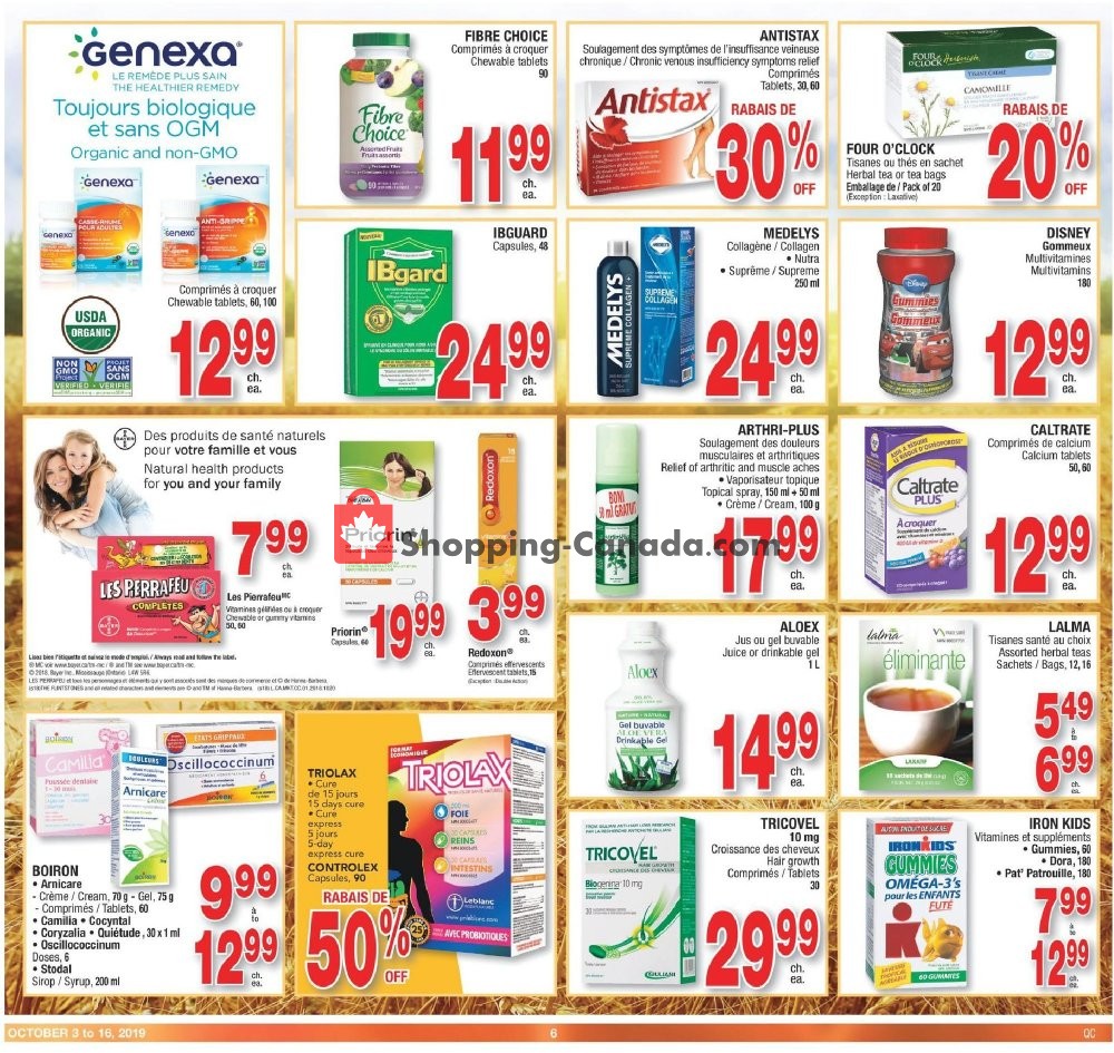 Jean Coutu Pharmacy flyer from Thursday October 3, 2019 to Wednesday October 16, 2019 - page 6
