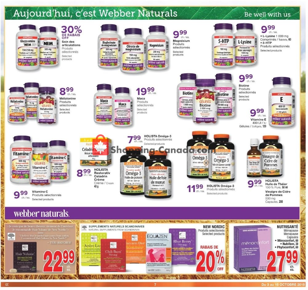 Jean Coutu Pharmacy flyer from Thursday October 3, 2019 to Wednesday October 16, 2019 - page 7