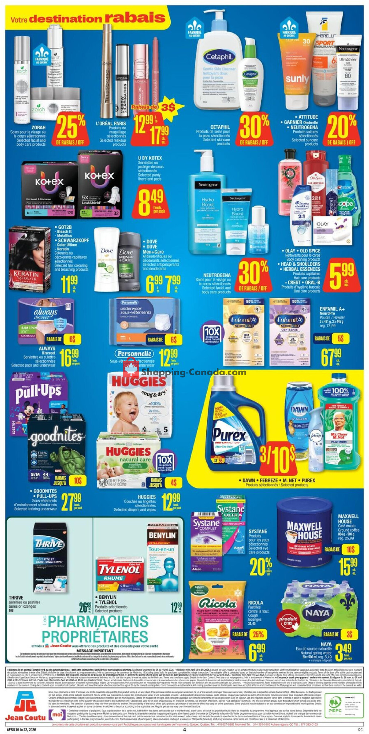Jean Coutu Pharmacy flyer from Thursday April 16, 2026 to Wednesday April 22, 2026 - page 2
