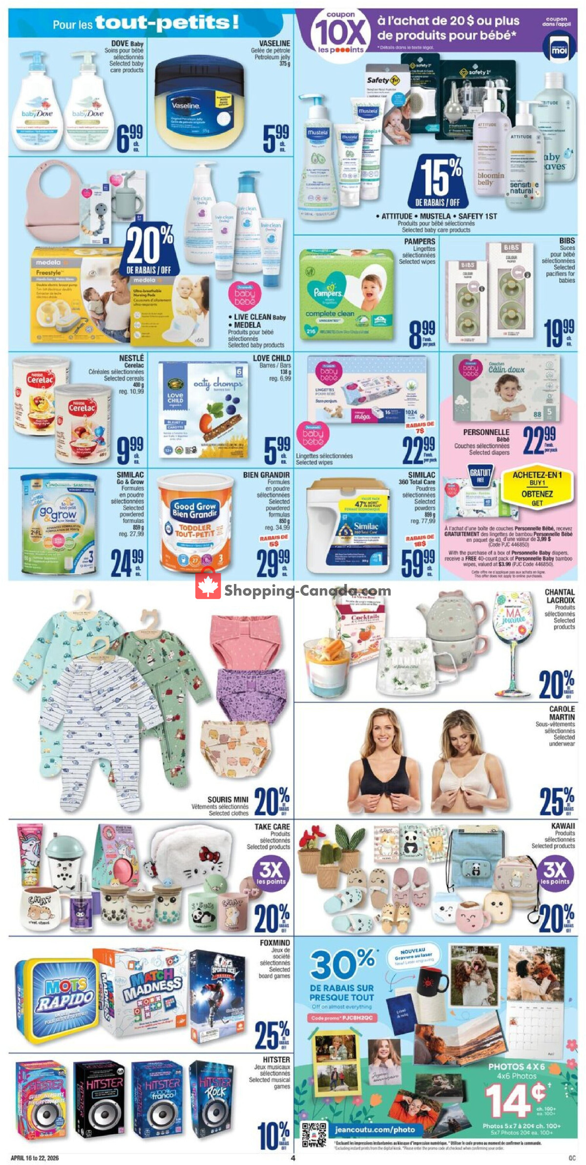Jean Coutu Pharmacy flyer from Thursday April 16, 2026 to Wednesday April 22, 2026 - page 6