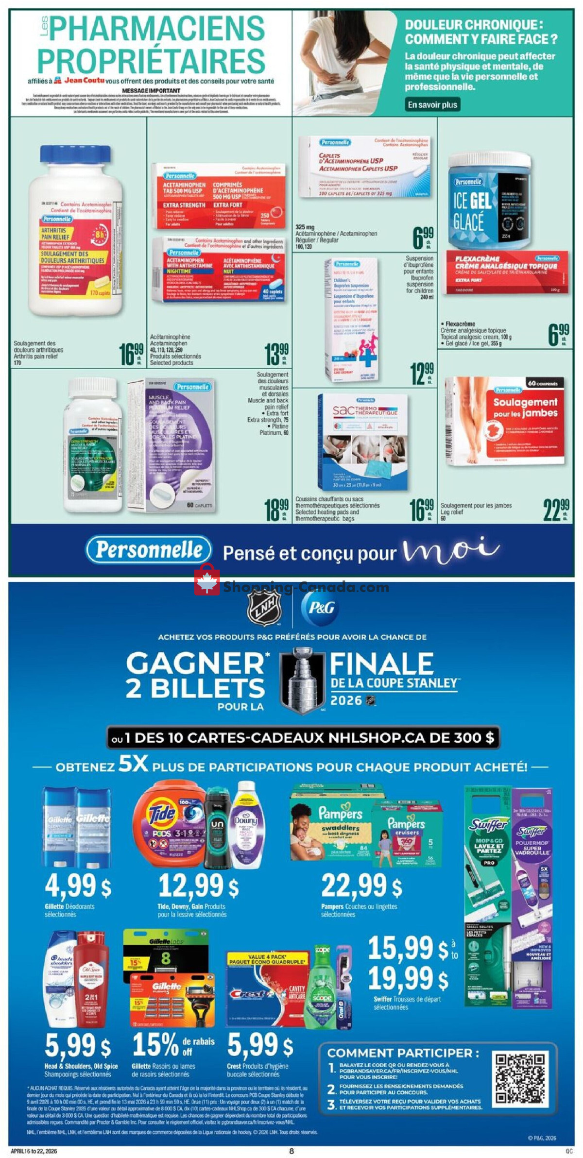Jean Coutu Pharmacy flyer from Thursday April 16, 2026 to Wednesday April 22, 2026 - page 9