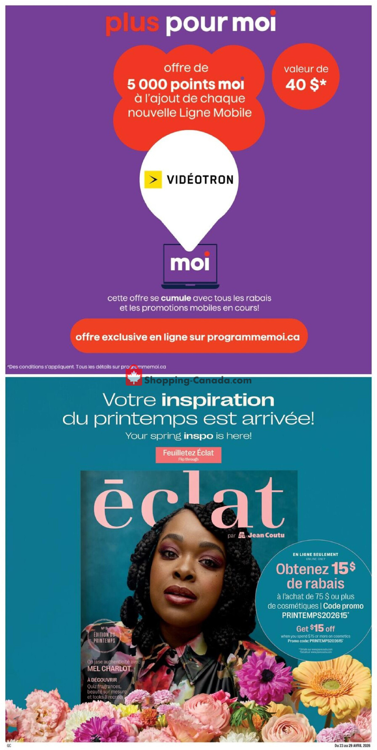 Jean Coutu Pharmacy flyer from Thursday April 23, 2026 to Wednesday April 29, 2026 - page 12