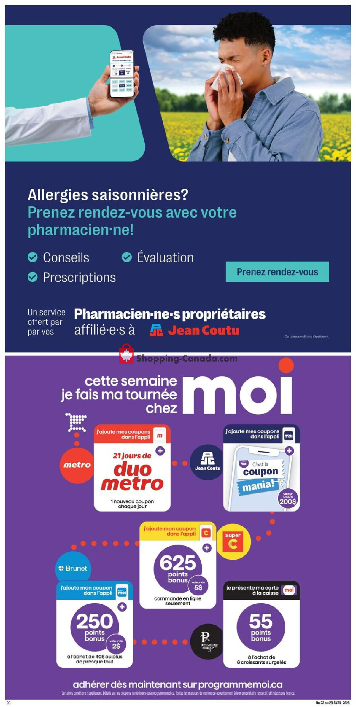 Jean Coutu Pharmacy flyer from Thursday April 23, 2026 to Wednesday April 29, 2026 - page 13