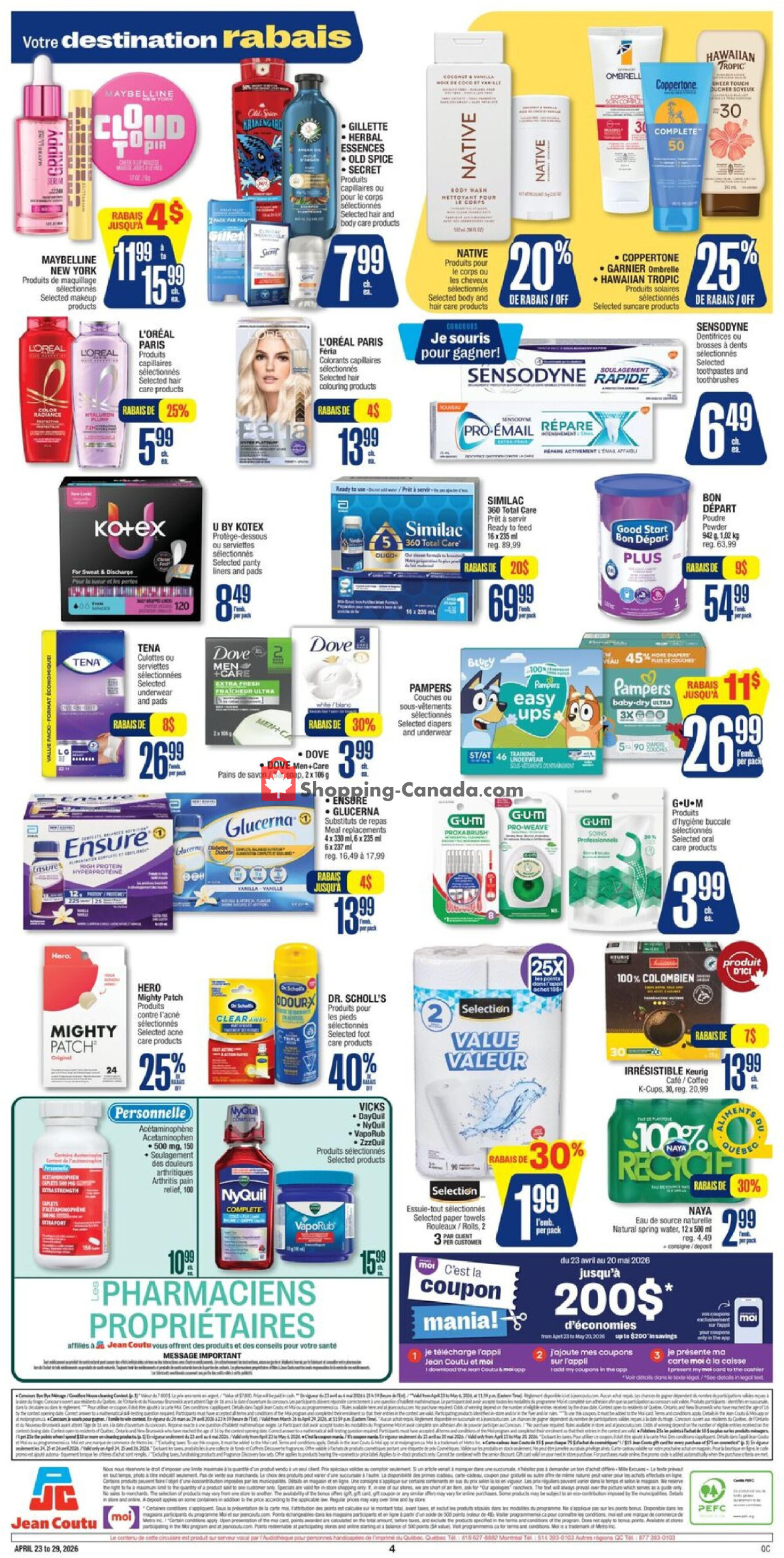 Jean Coutu Pharmacy flyer from Thursday April 23, 2026 to Wednesday April 29, 2026 - page 3